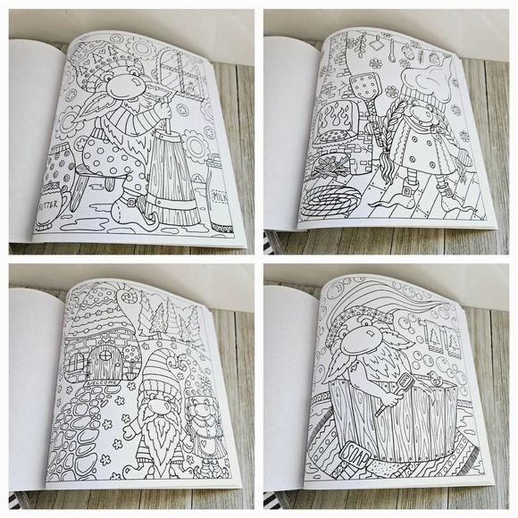 Zendoodle Colorscapes Gnomes at Home & Studio C 15 Colored Gel Pens Set - Picture 6 of 16